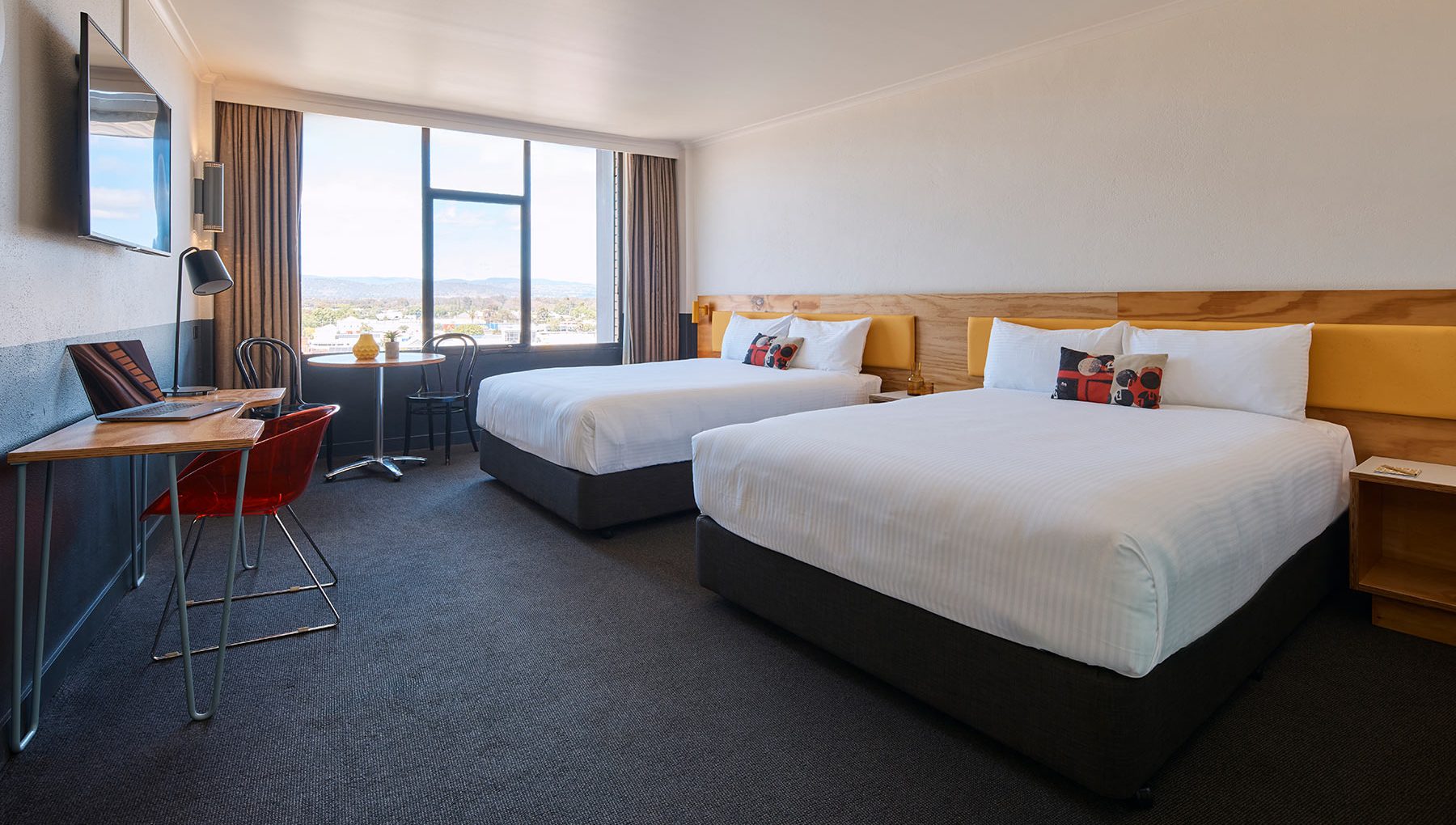 Family Room with four queen beds at Atura Albury, large family accommodation in Albury NSW